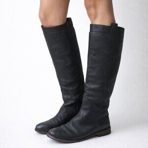 Frye Paige Black Leather Knee-High Boots size 7.5